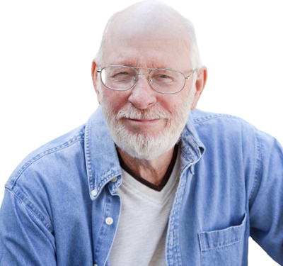 image shows retired man
